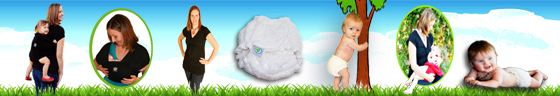 Bumboo + Silk diapers, Panda Pocket Baby Carriers, and Pika Bubi tops: all made with bamboo goodness~ Good for you, your baby, and your planet :)